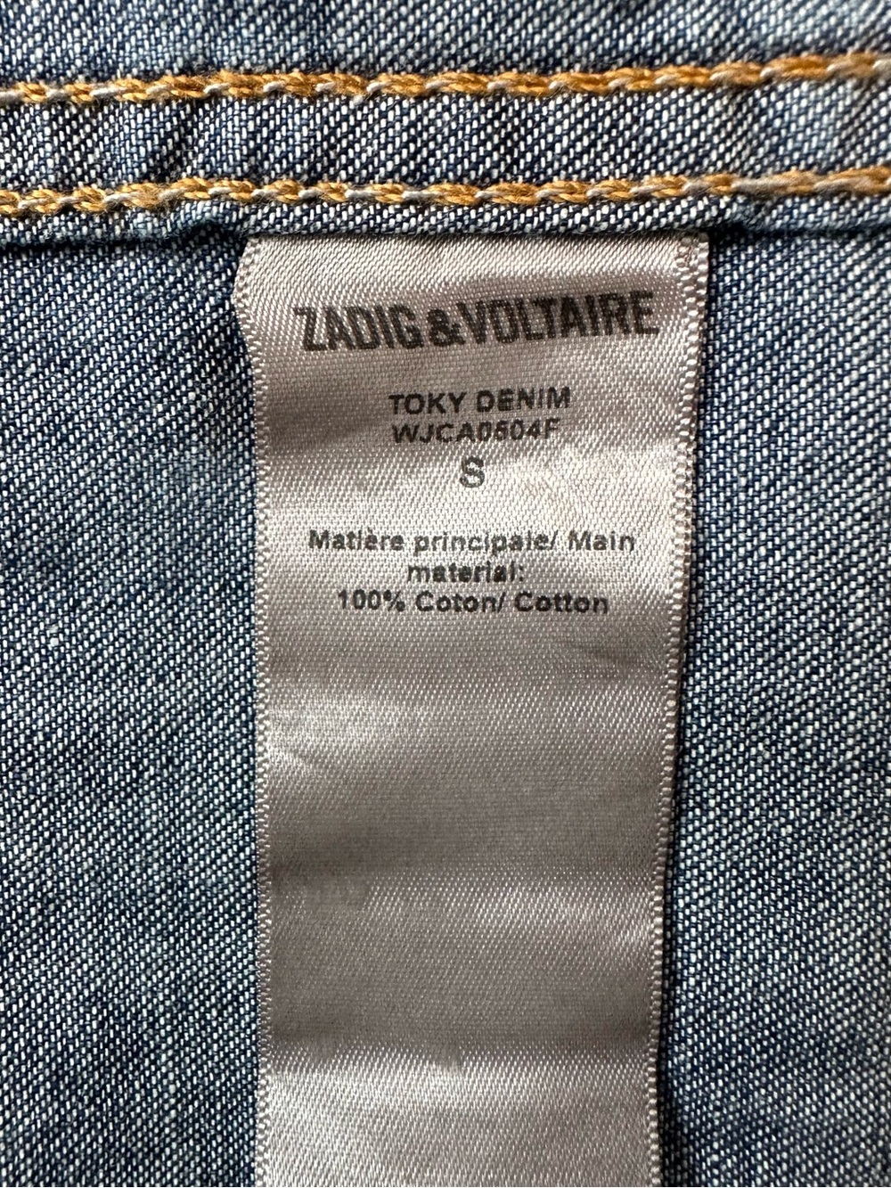 Zadig & Voltaire Toky denim shirt/jacket SIZE: S - Picture 9 of 11
